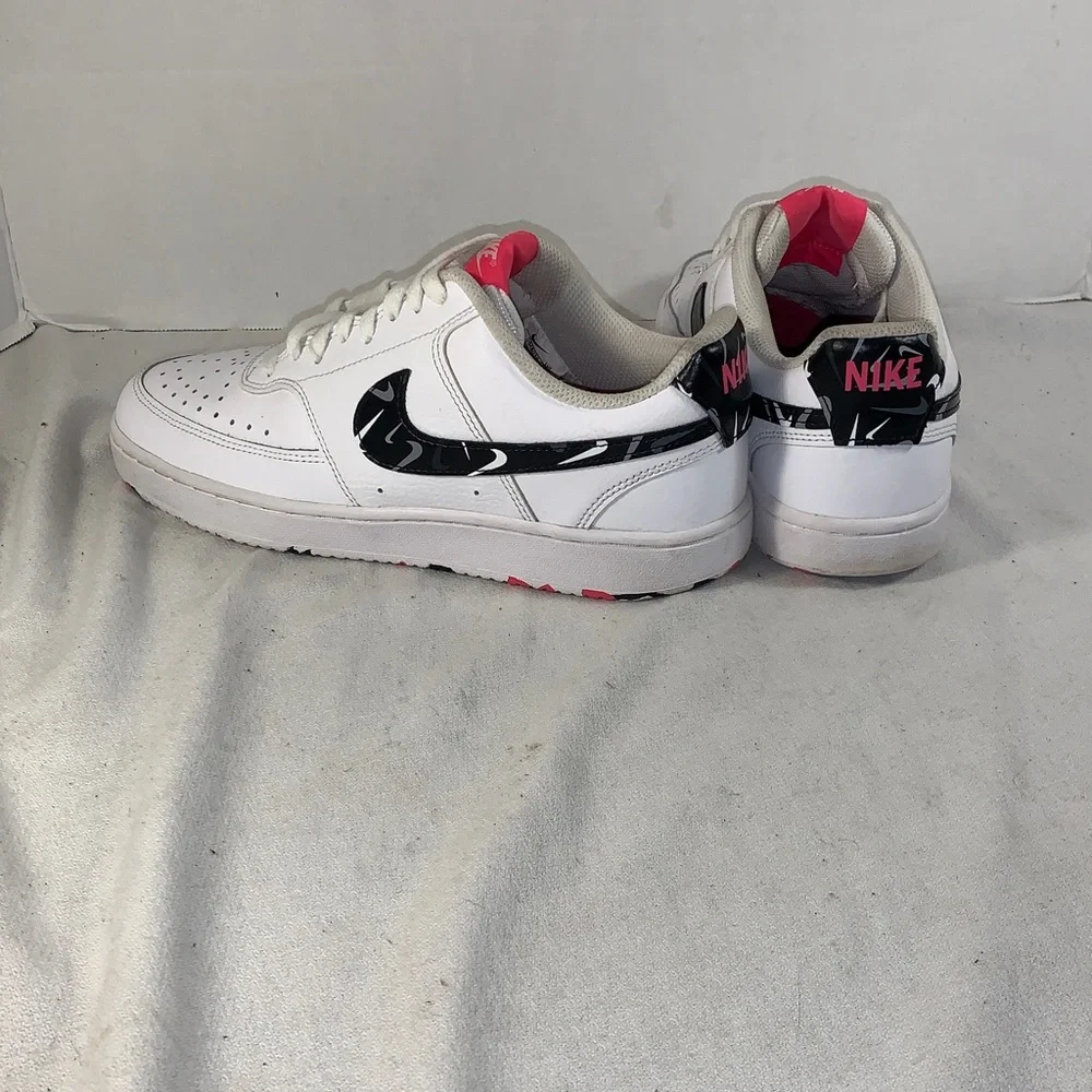 Nike Men’s Court Vision Low ‘White Multi Swoosh’ White/Black/Pink Sneakers